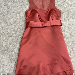 Max & Cleo Pink Sheath Mini Dress with V-neck for Cocktail